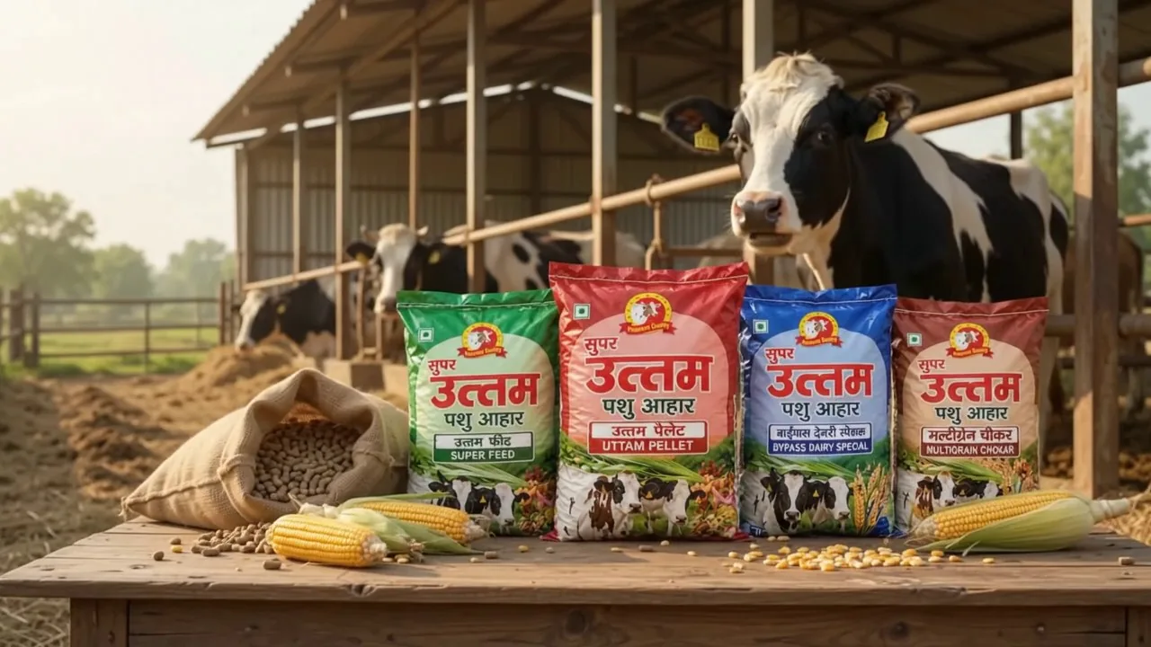 Dairy cows at the farm with Sitara feed