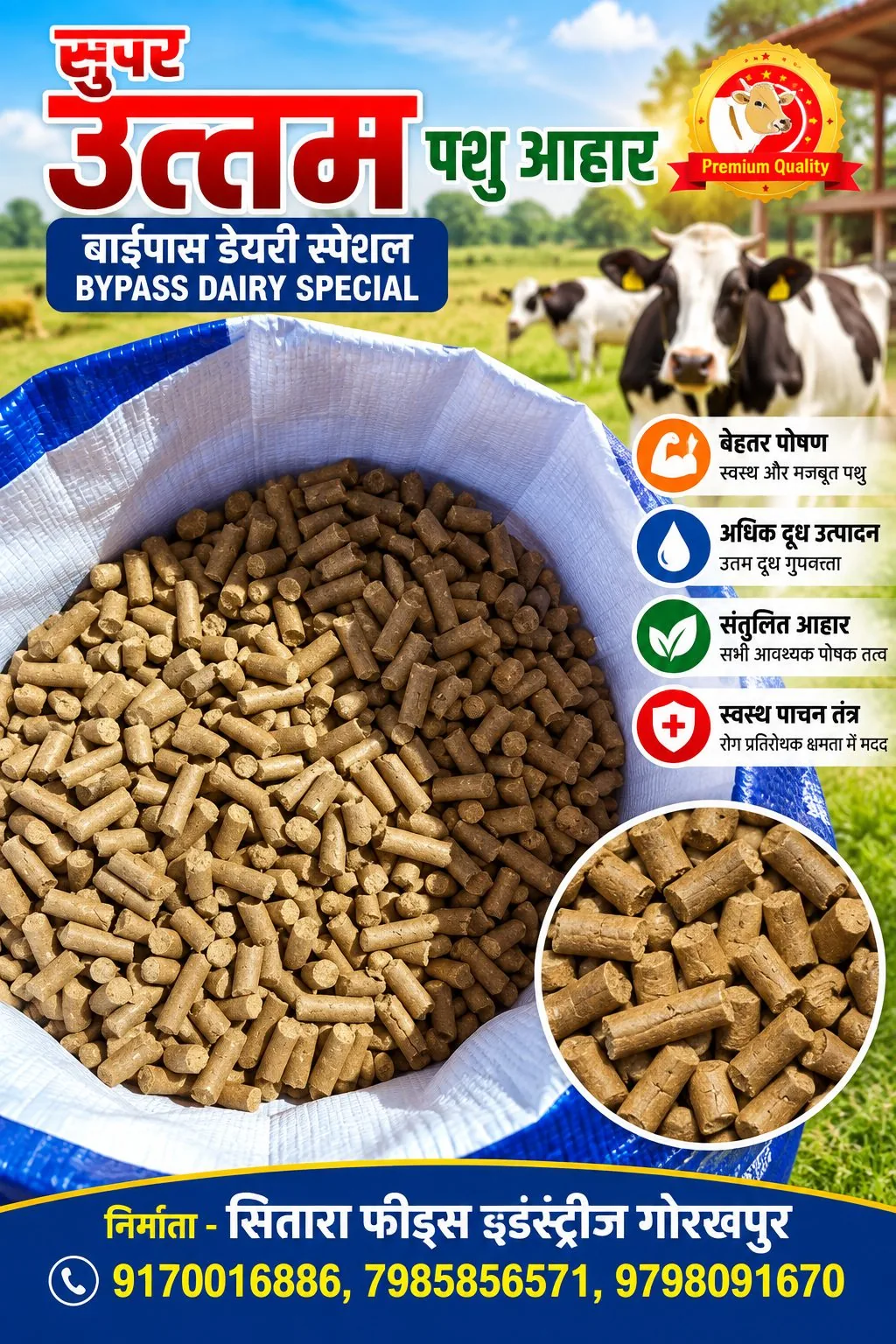 Pellets stay drier and keep better than loose mash during humid months.